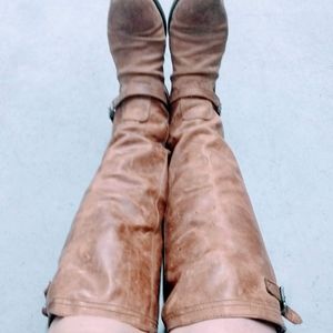 Knee-high brown FREEBIRD ROADY slouchy boots